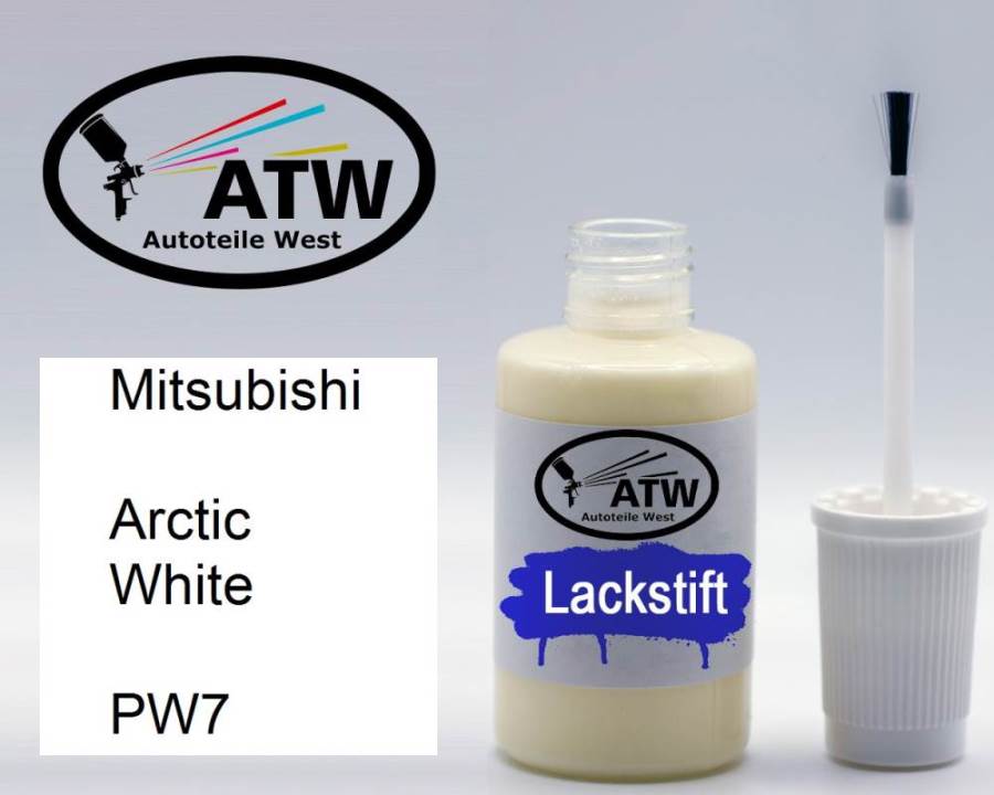 Mitsubishi, Arctic White, PW7: 20ml Lackstift, von ATW Autoteile West.